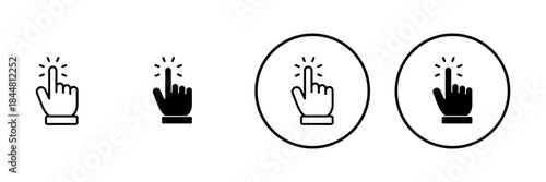 Hand cursor icon vector. cursor sign and symbol. hand cursor icon clik