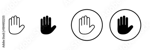 Hand icon vector. hand sign and symbol. palm