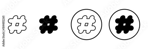 Hashtag icon vector. hashtag sign and symbol