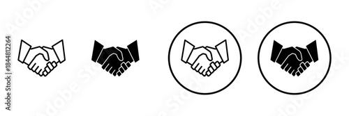 Handshake icon vector. business handshake sign and symbol. contact agreement