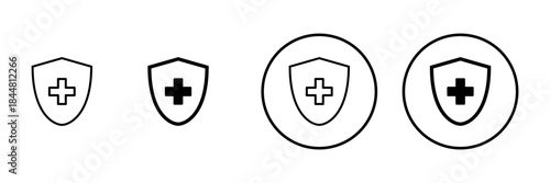 Health insurance icon vector. Insurance health document sign and symbol