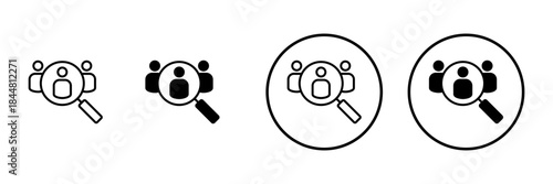 Hiring icon vector. Search job vacancy sign and symbol. Human resources concept. Recruitment