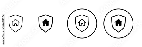 house insurance icon vector. house protection sign and symbol