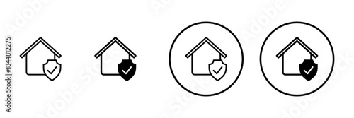home insurance icon vector. home protection sign and symbol