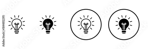 Lamp icon vector. Light bulb sign and symbol. idea symbol.