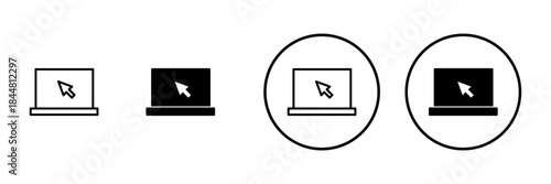 Laptop icon vector. computer sign and symbol