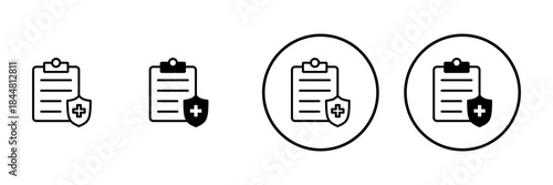 Medical insurance icon vector. health insurance sign and symbol