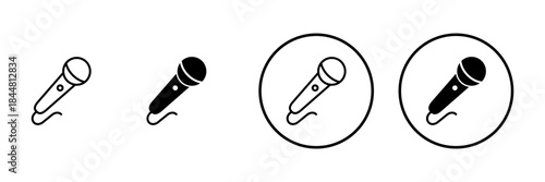 Microphone icon vector. karaoke sign and symbol