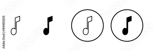 Music icon vector. note music sign and symbol
