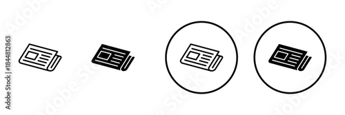 Newspaper icon vector. news paper sign and symbolign