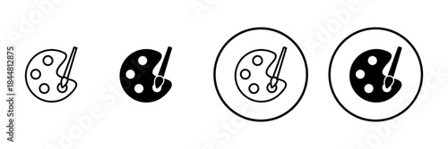 Paint icon vector. paint brush sign and symbol. paint roller icon vector