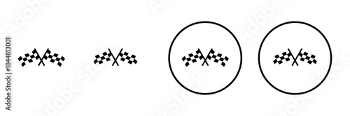 Racing flag icon vector. race flag sign and symbol.Checkered racing flag icon