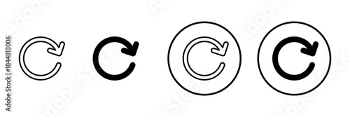 Refresh icon vector. Reload sign and symbol. Update icon.