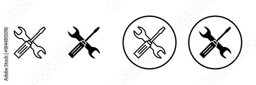Repair tools icon vector. tool sign and symbol. setting icon. Wrench and screwdriver. Service