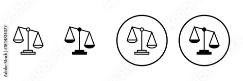 Scales icon vector. Law scale icon. Justice sign and symbol