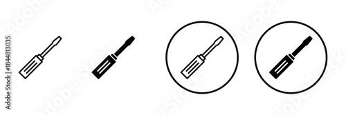 Screwdriver icon vector.tools sign and symbol