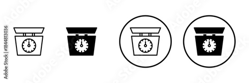 Scales icon vector. Weight scale sign and symbol