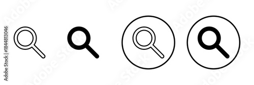 Search icon vector. search magnifying glass sign and symbol