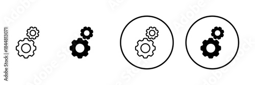 Setting icon vector. Cog sign and symbol. Gear Sign