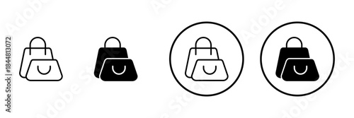 Shopping bag icon vector. shopping sign and symbol