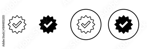 verified icon vector. verification check mark. approved sign and symbol