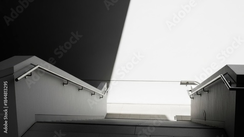 Male walking in rainy urban street crossing with modern buildings