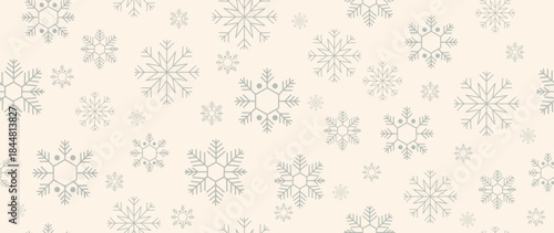Seamless vector illustration. Minimalistic abstract snowflake pattern. Modern print. Perfect for textile design, screensavers, gift wrap, covers, cards, invitations and posters.