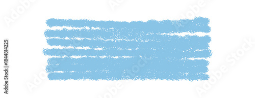 Blue crayon scribble rectangle frame with pastel sketch style is the main subject. Text banner with bold stroke and underline effect forms a creative box background. Perfect as template for empty