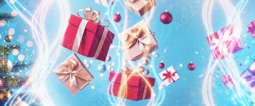 floating christmas gift box...