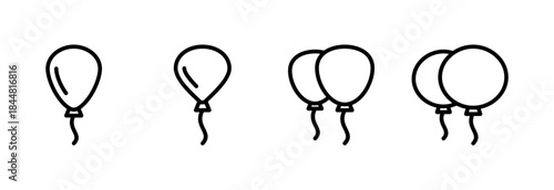 Balloon icon vector illustration. Party balloon sign and symbol