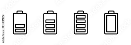 Battery icon vector illustration. battery charging sign and symbol. battery charge level