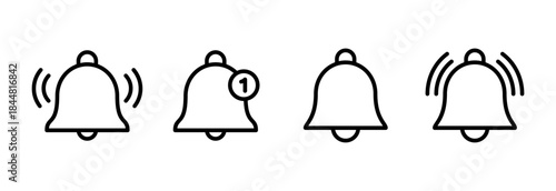 Bell Icon vector illustration. Notification sign and symbol for web site design