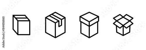 Box icon vector illustration. box sign and symbol, parcel, package