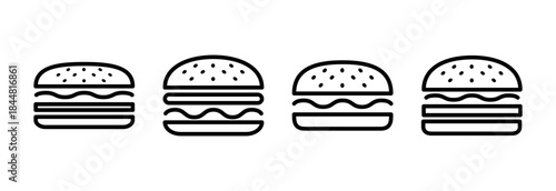 Burger icon vector illustration. burger sign and symbol. hamburger
