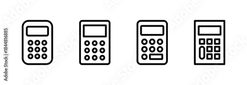 Calculator icon vector illustration. Accounting calculator sign and symbol.