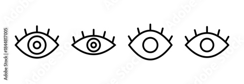 Eye icon vector illustration. Eye sign and symbol. Look and Vision icon.