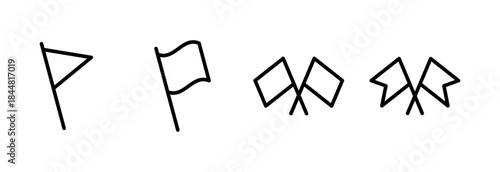 Flag icon vector illustration. Gps location pin map. Location marker symbol.