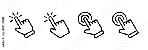 Hand click icon vector illustration. pointer sign and symbol. hand cursor icon
