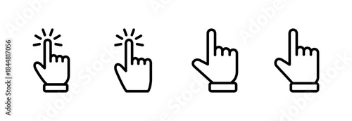 Hand cursor icon vector illustration. cursor sign and symbol. hand cursor icon clik