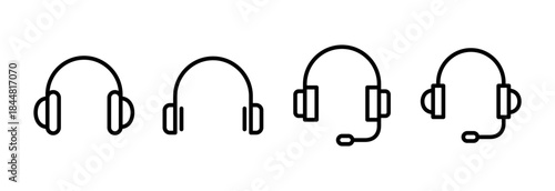 Headphone icon vector illustration. Headphone sign and symbol