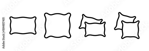 Pillow icon vector illustration. Pillow sign and symbol. Comfortable fluffy pillow