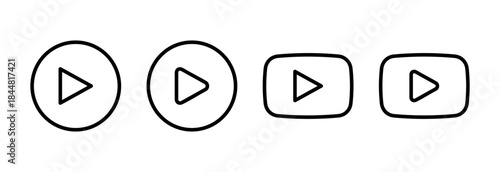 Play Icon vector illustration. Play button sign and symbol