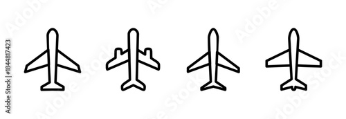 Plane icon vector illustration. Airplane sign and symbol. Flight transport symbol. Travel sign. aeroplane