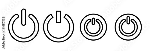 Power icon vector illustration. Power Switch sign and symbol. Electric power