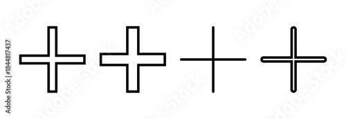 Plus Icon vector illustration. Add plus sign and symbol