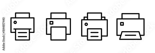 Print icon vector illustration. printer sign and symbol