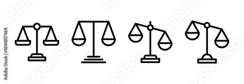 Scales icon vector illustration. Law scale icon. Justice sign and symbol