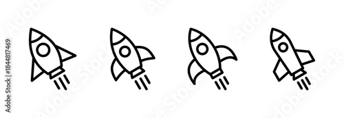 Rocket icon vector illustration. Startup sign and symbol. rocket launcher icon