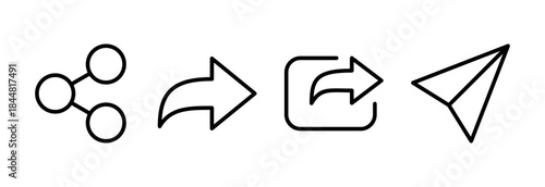 Share icon vector illustration. Sharing sign and symbol