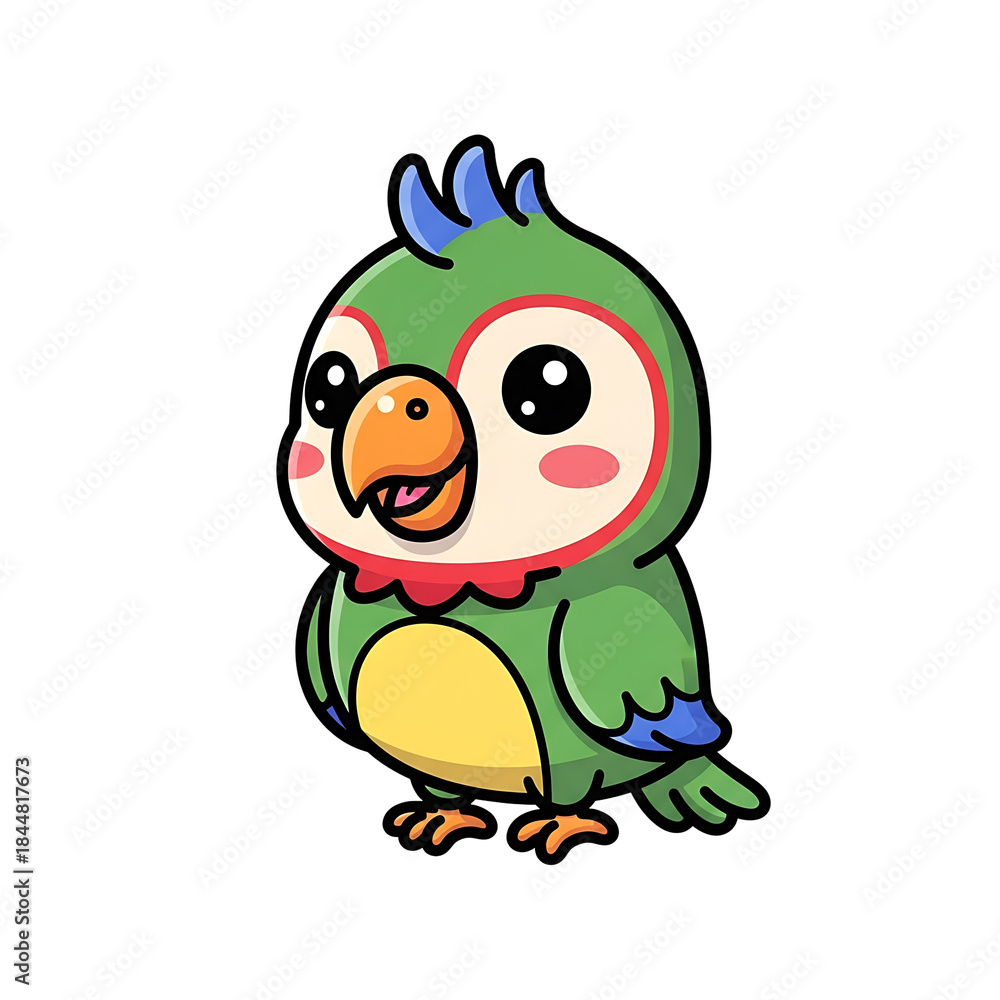 Fototapeta premium Cute Parrot Cartoon.